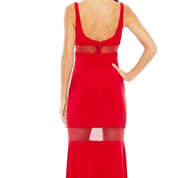 NWT MacDuggal 11698 Red Full Length Dress - Picture 6 of 10